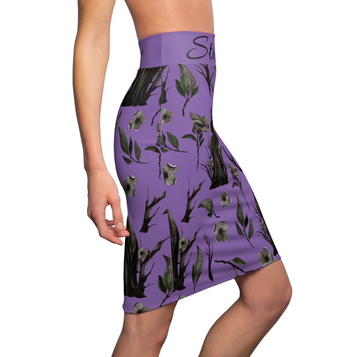 Lilac Death Women's Pencil Skirt (AOP)