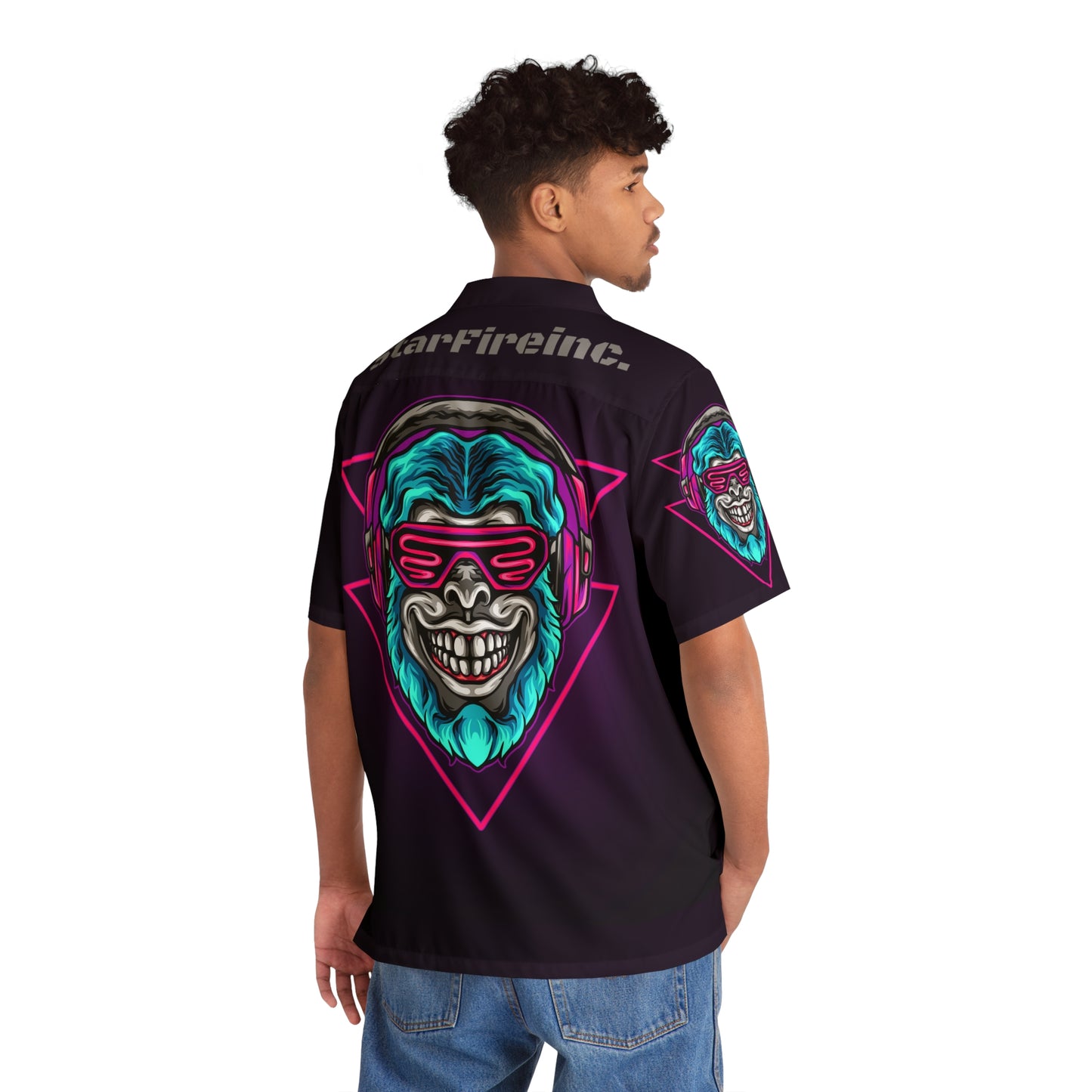 Neon Cyberpunk Money Hawaiian Shirt (AOP)