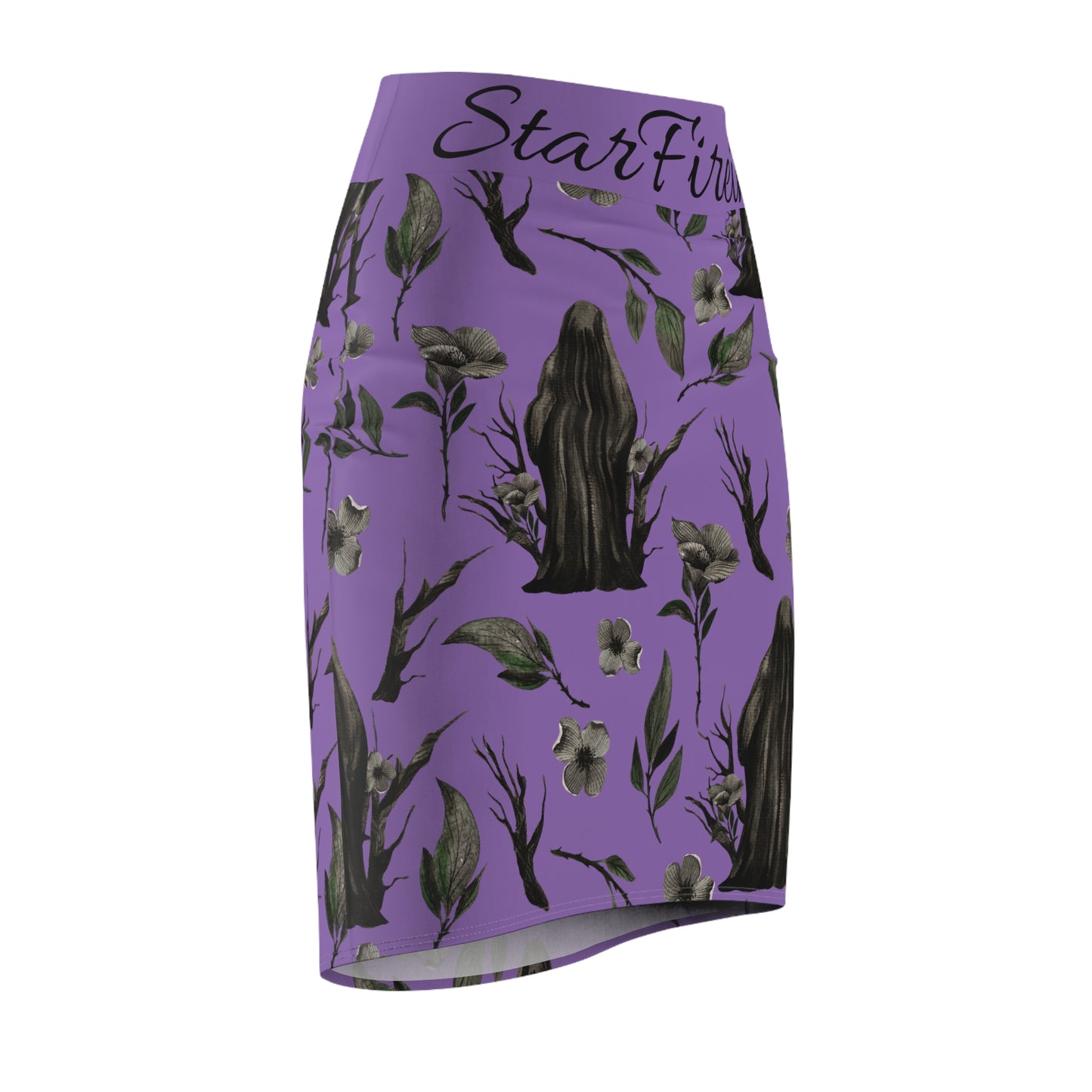 Lilac Death Women's Pencil Skirt (AOP)