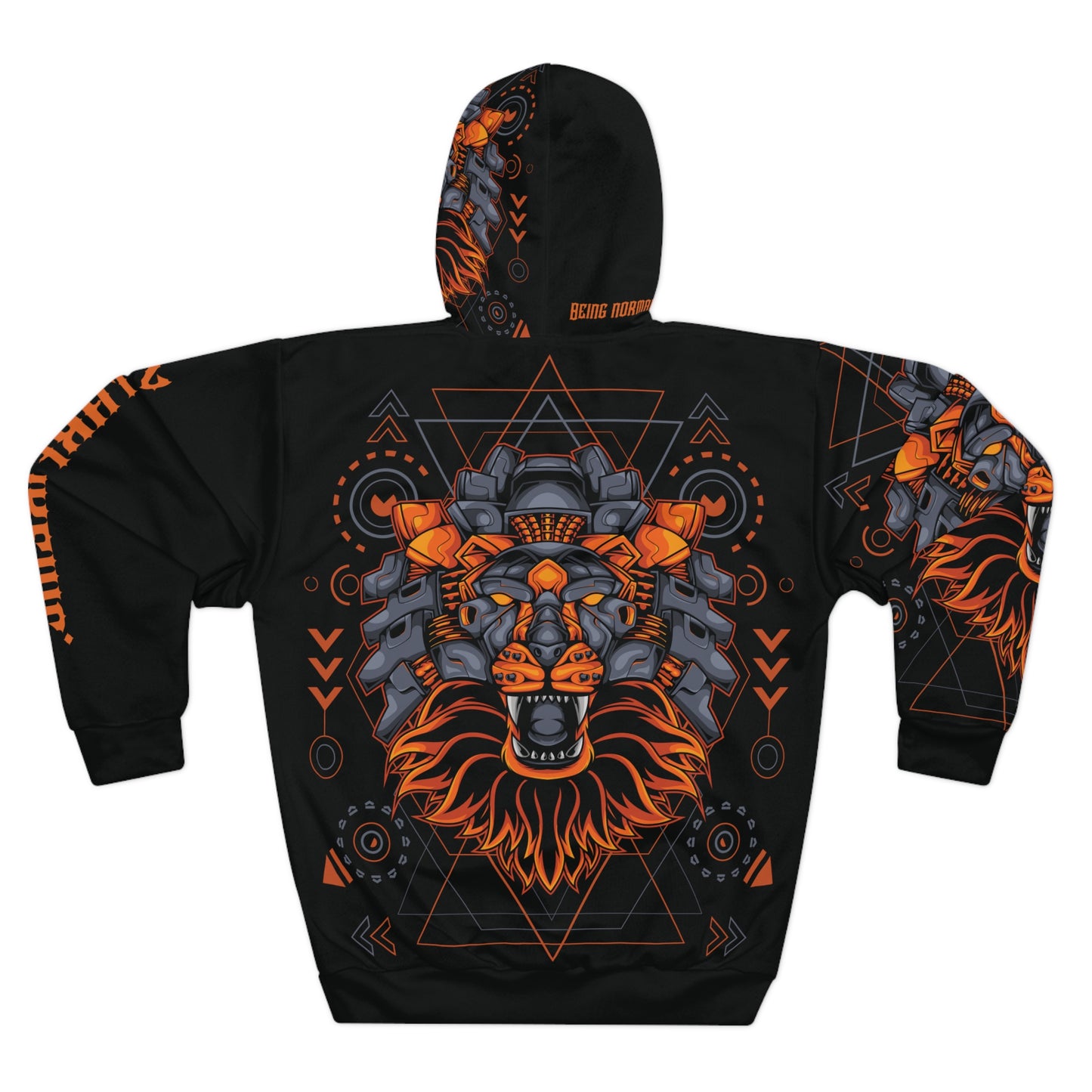 Lion Mecha Cyberpunk Pullover AOP Hoodie