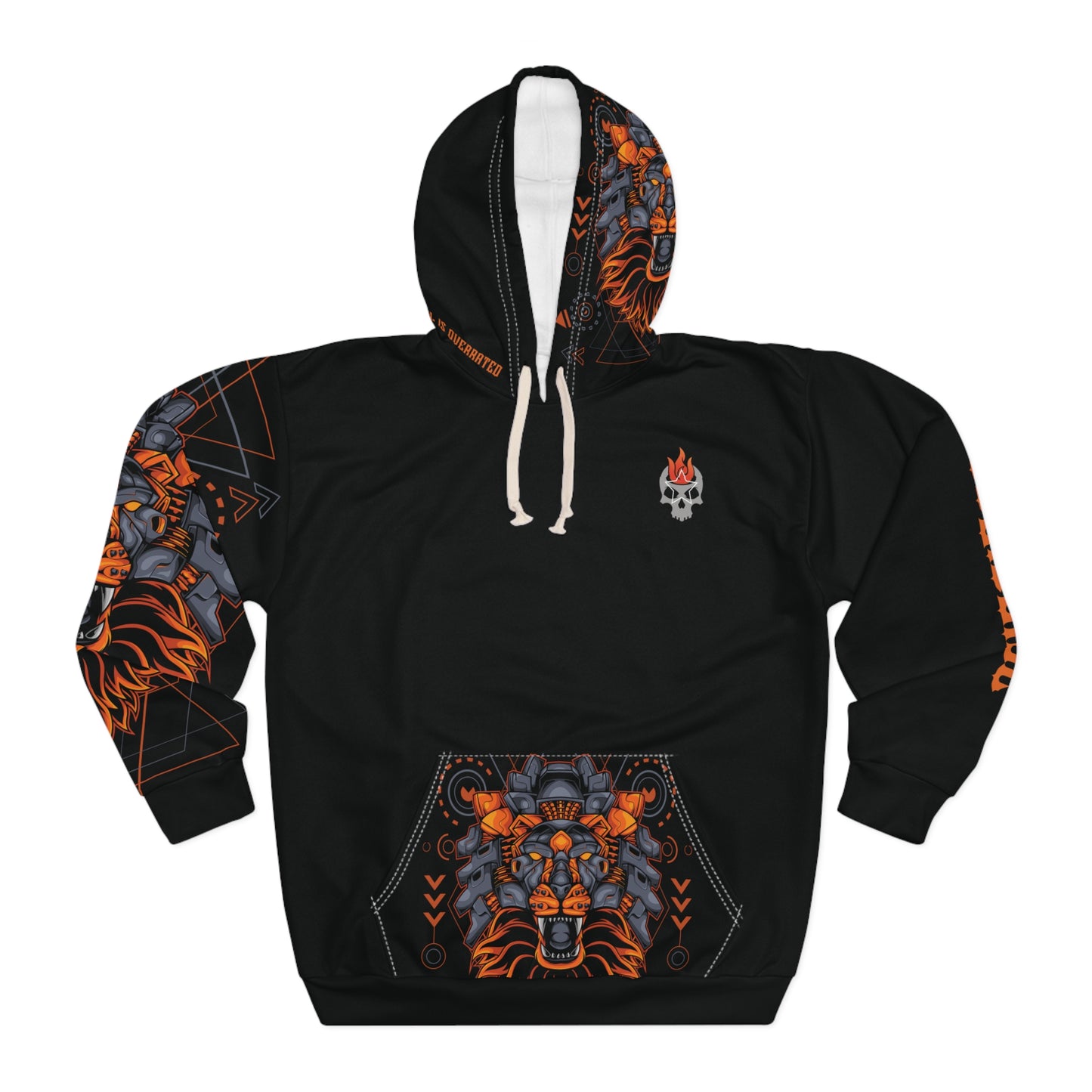 Lion Mecha Cyberpunk Pullover AOP Hoodie