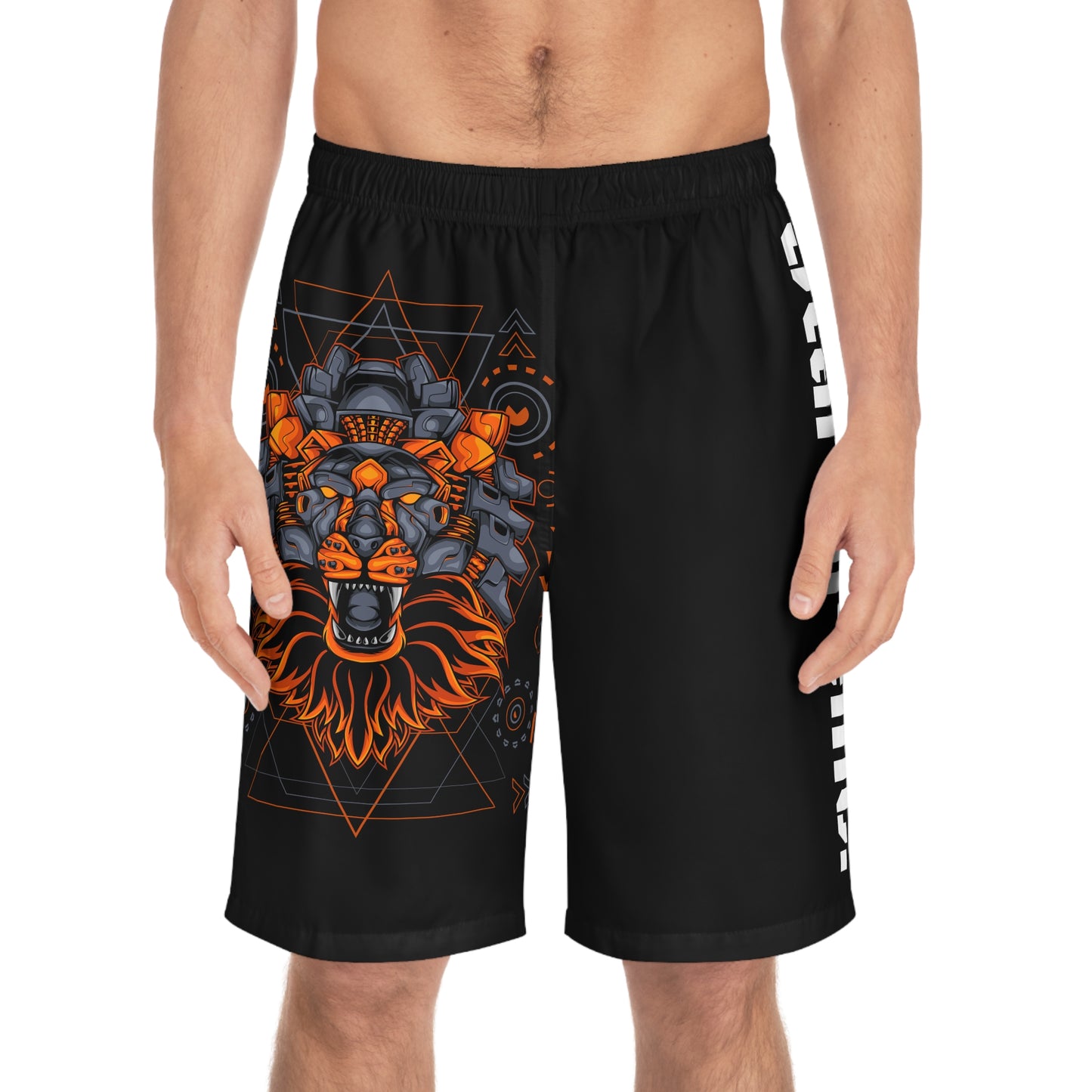 Lion Mecha Cyberpunk Men's Board Shorts