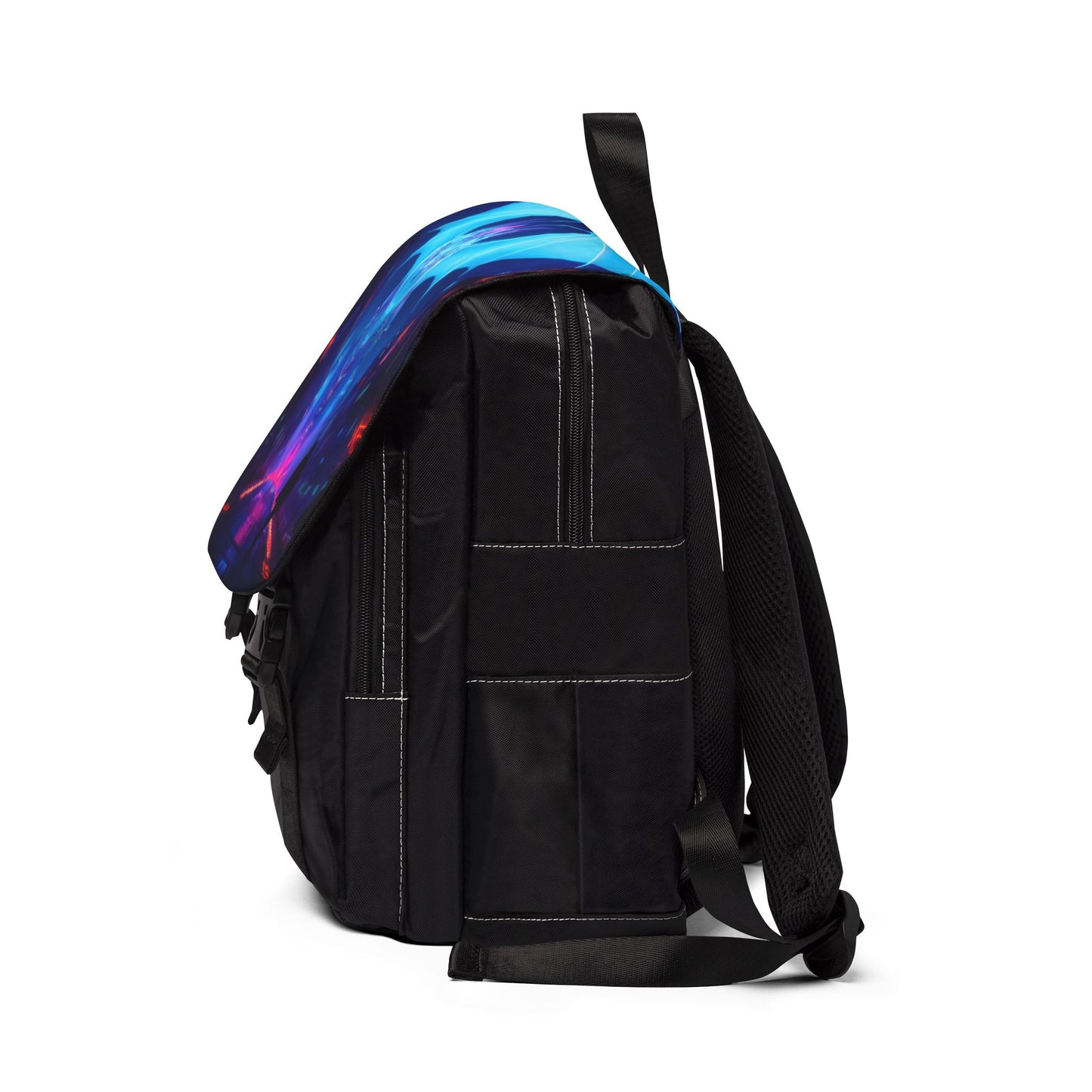 Neon Cyber Dragon Shoulder Backpack