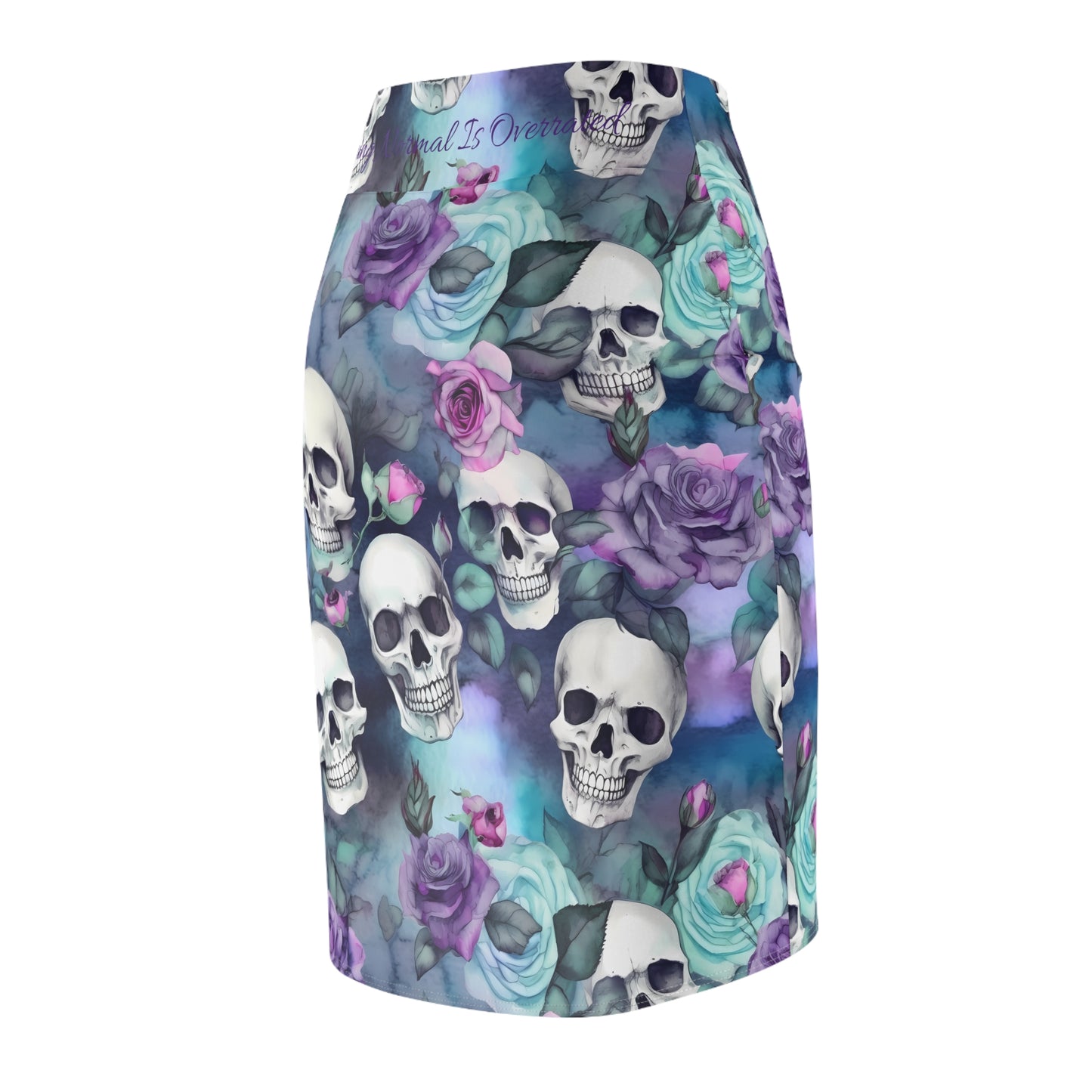 Pastel Goth Summer Skulls # 1 Women's Pencil Skirt