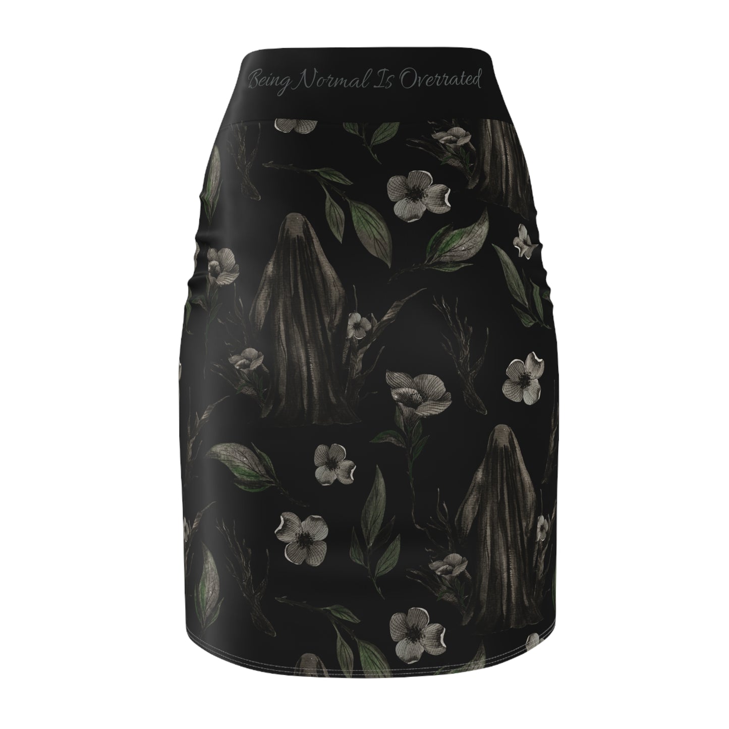 Black Death Women's Pencil Skirt (AOP)