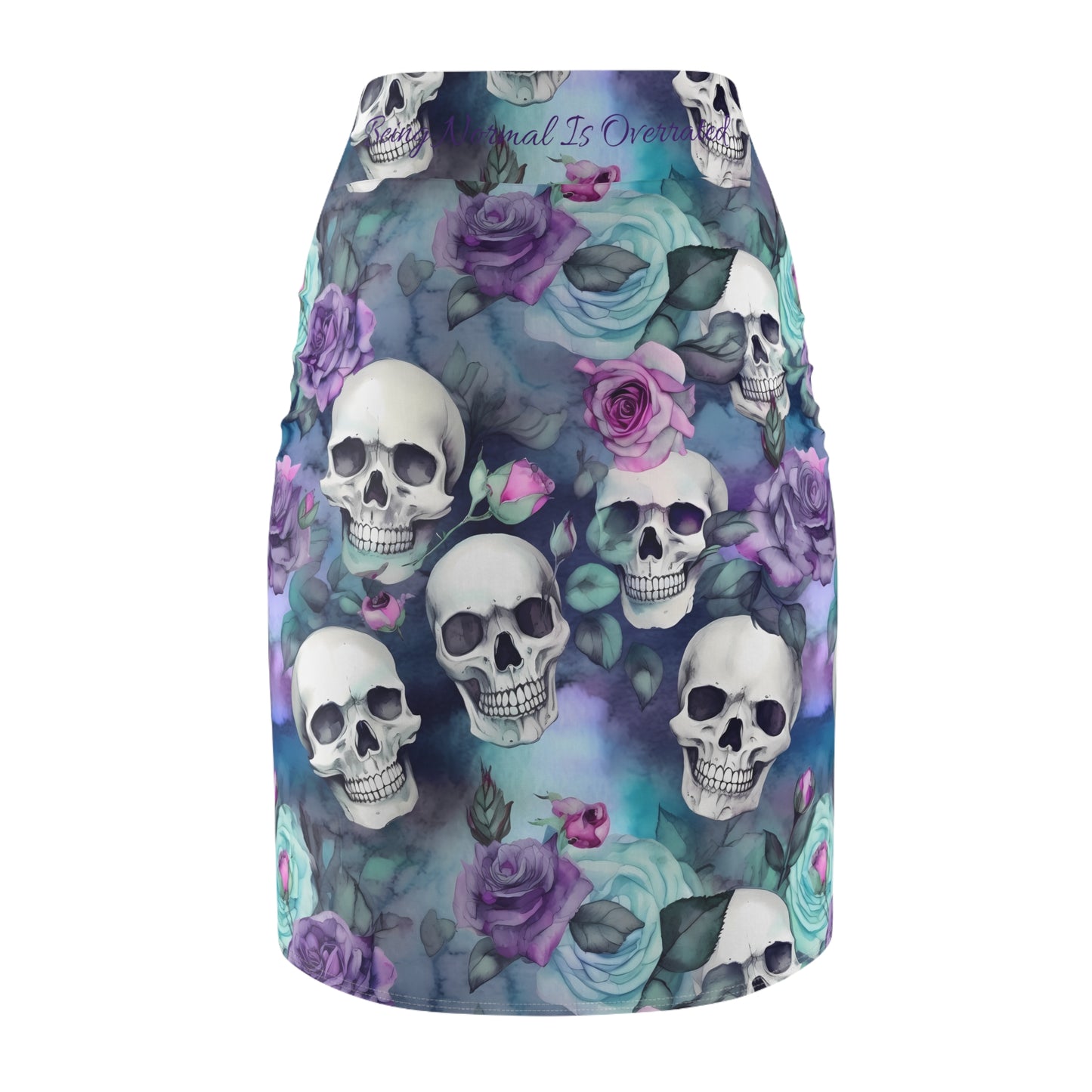 Pastel Goth Summer Skulls # 1 Women's Pencil Skirt