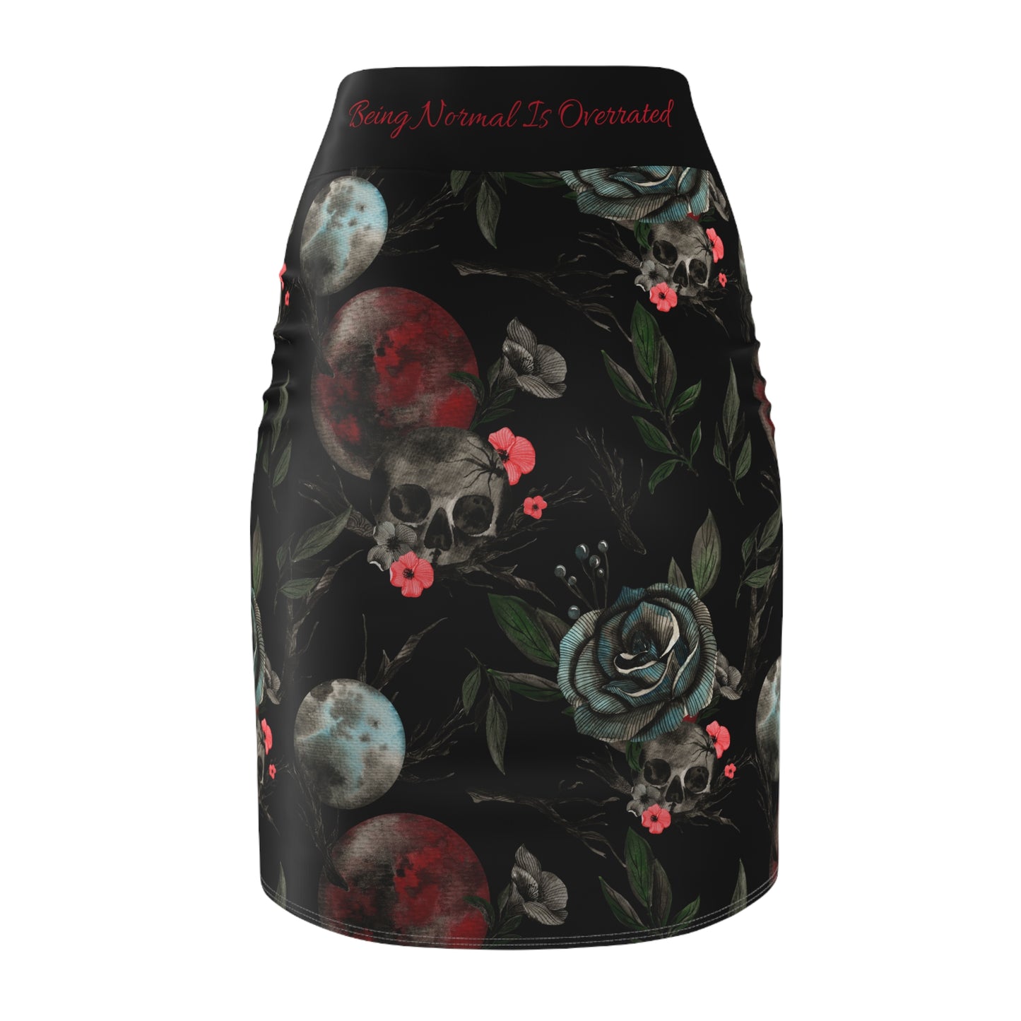 Red Dead Moon Rising Women's Pencil Skirt (AOP)