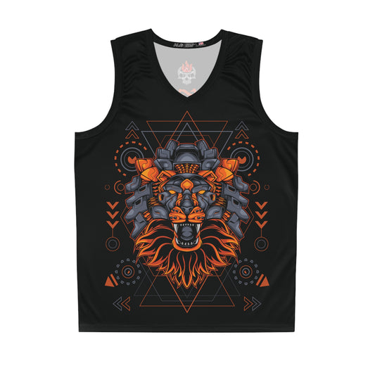 Lion Mecha Cyberpunk Basketball Jersey