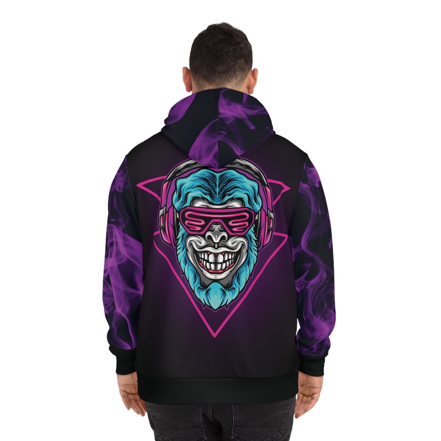 Neon Cyberpunk Monkey Hoodie (AOP)