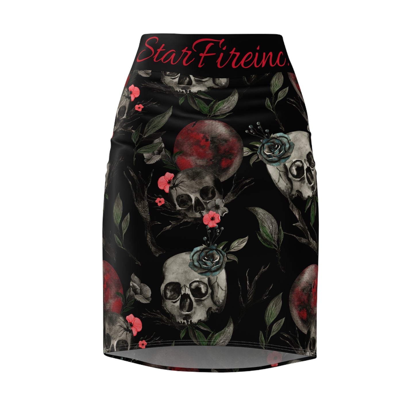 Blood Moon Rising #1 Women's Pencil Skirt (AOP)