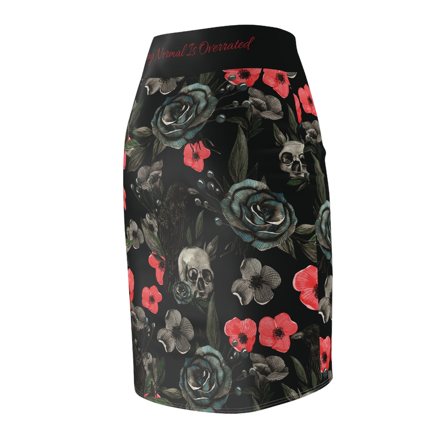 Skulls & Poppys Women's Pencil Skirt (AOP)