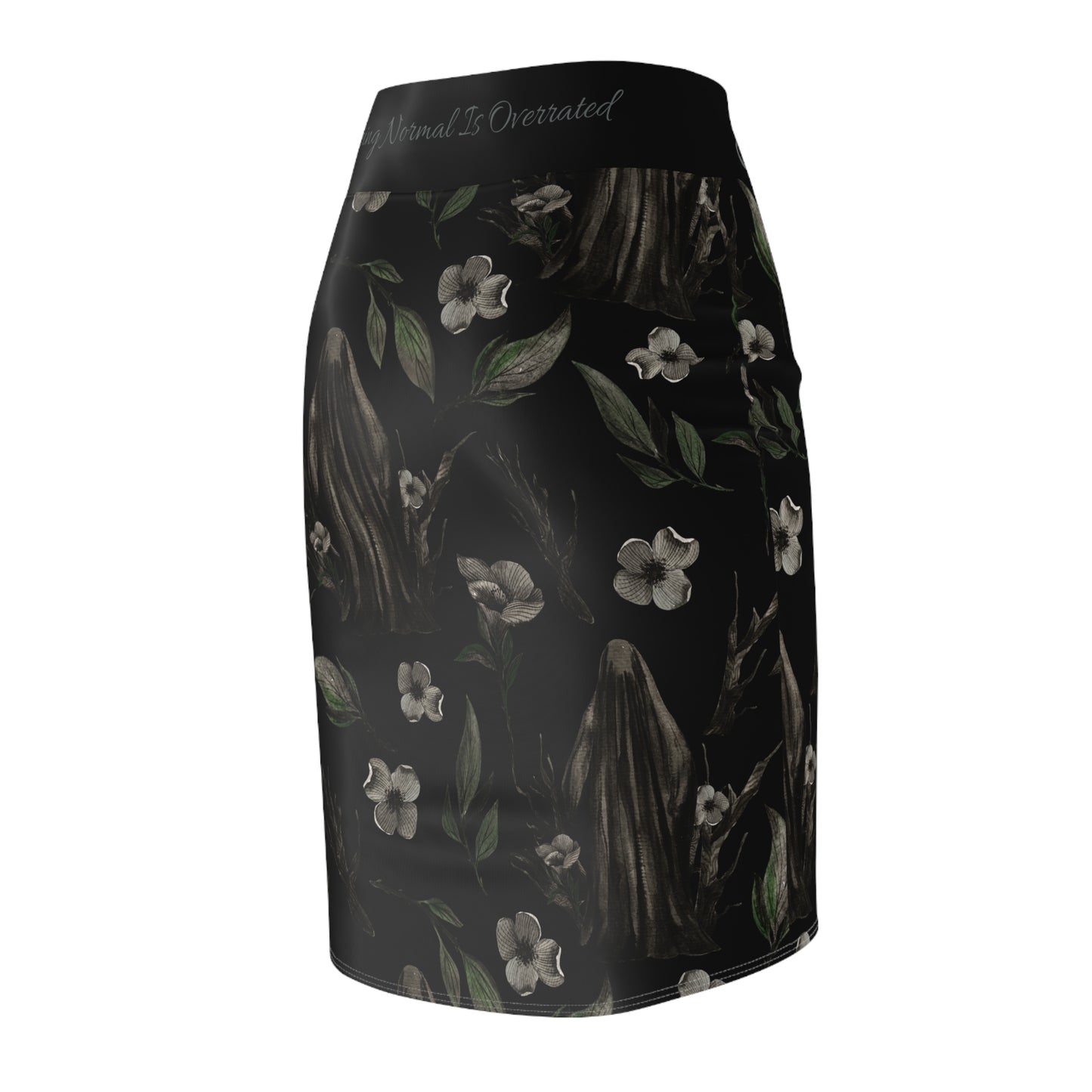 Black Death Women's Pencil Skirt (AOP)