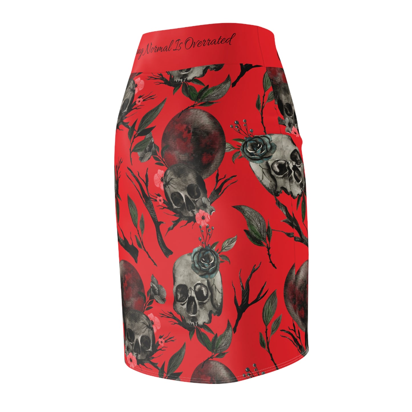 Blood Moon Rising #2 Red Women's Pencil Skirt (AOP)