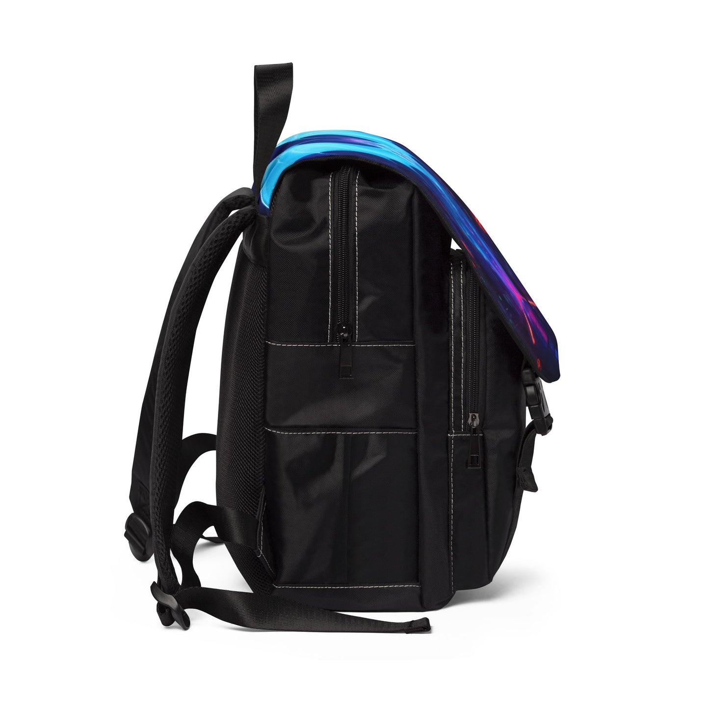 Neon Cyber Dragon Shoulder Backpack