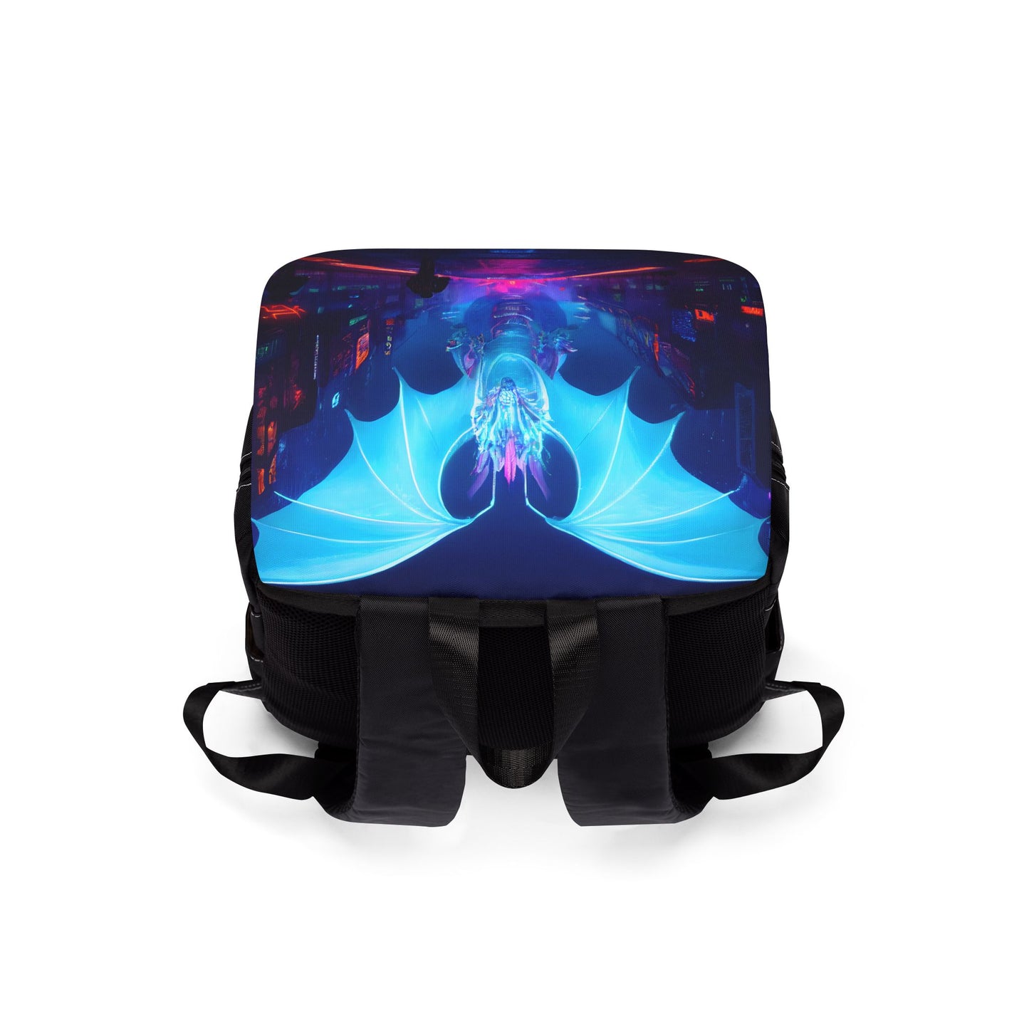 Neon Cyber Dragon Shoulder Backpack