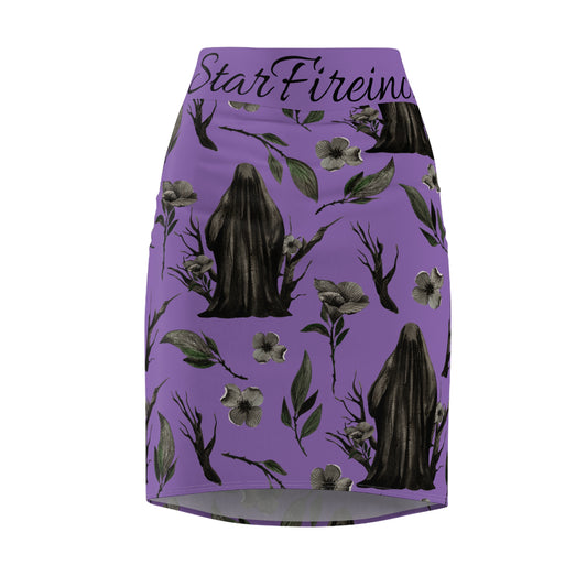 Lilac Death Women's Pencil Skirt (AOP)