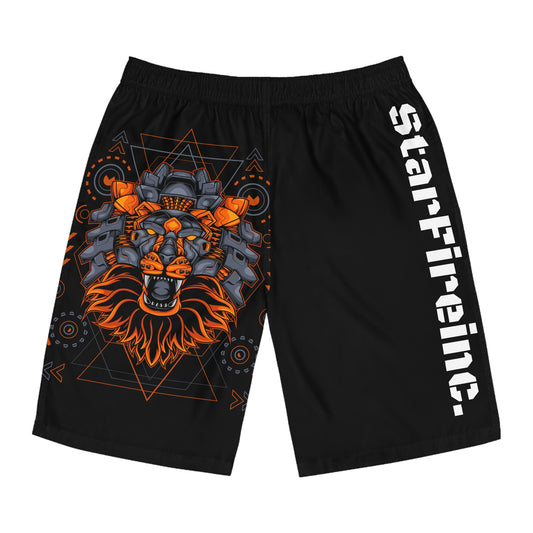 Lion Mecha Cyberpunk Men's Board Shorts