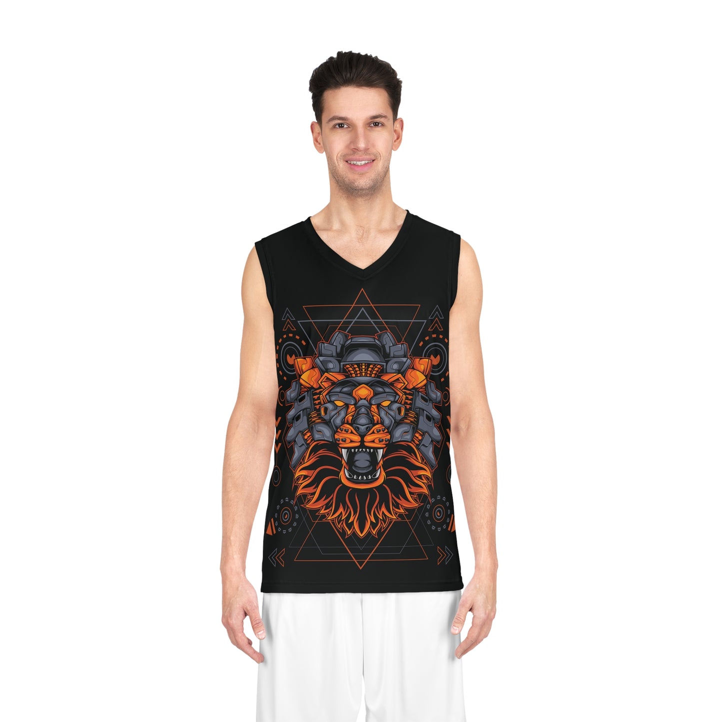 Lion Mecha Cyberpunk Basketball Jersey